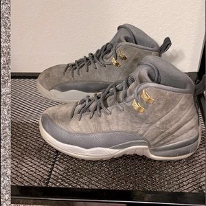 Air Jordan 12 grey suede 6.5 y 8 w